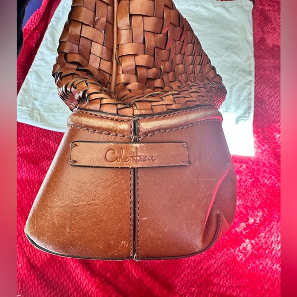 ✨COLE HAAN✨ RARE GENEVIEVE WOVEN LEATHER BAG - Picture 6 of 6